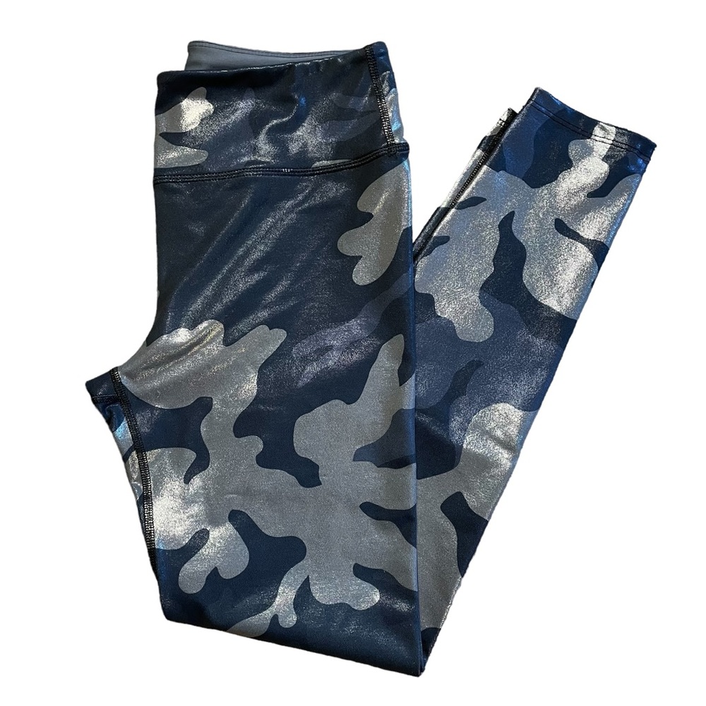 Noli Blue and Silver Camouflage Leggings